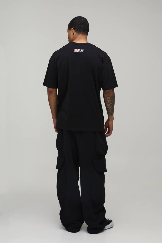 Oversized NFLPA Travis Kelce Licentie Bedrukt T-Shirt | Black | Size Medium