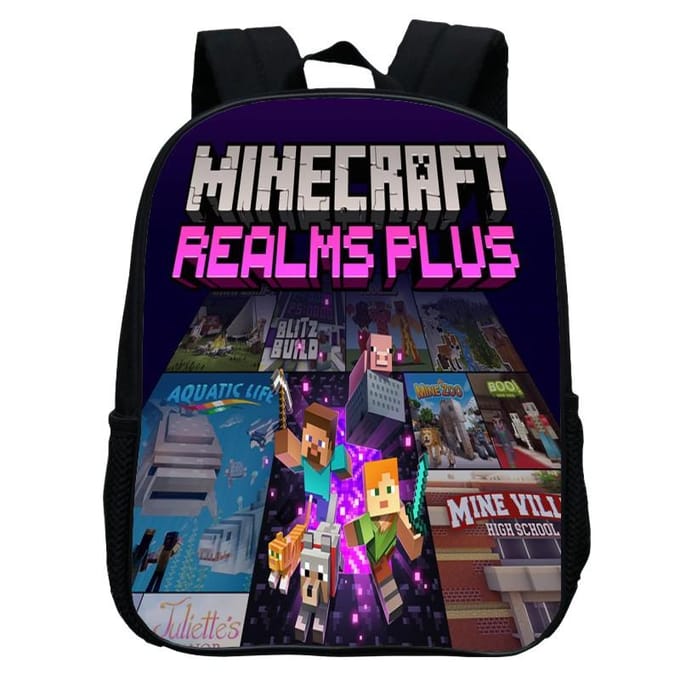Bedrukte Kleuterschooltas, Cartoon Minecraft 12-Inch Rugzak, Licht En Casual 12inch backpack