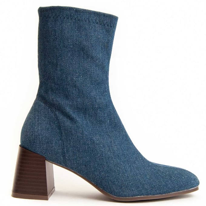 Botín De Tacón Para Mujer.  Montevita  Buonavitta4  94638 36 blauw