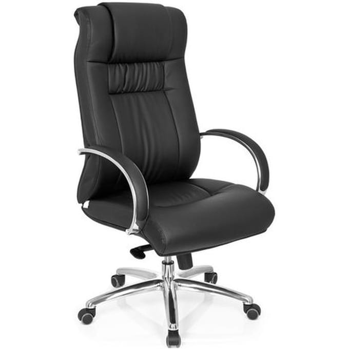 hjh office XXL FG 600 - Bureaustoel - Zware belasting  - Kunstleder - Zwart