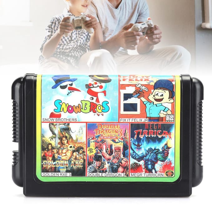 Carte de jeu 16 bits portable grande capacité pour manette de jeu Sega Accessoires de jeuTH16003 gray