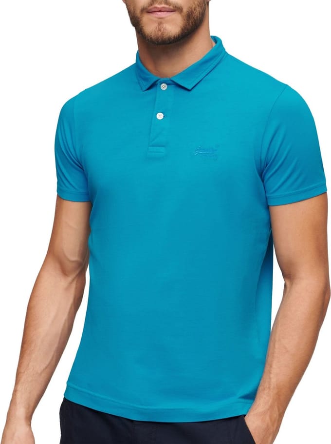 Superdry Essential Logo Neon Polo Heren - Maat S