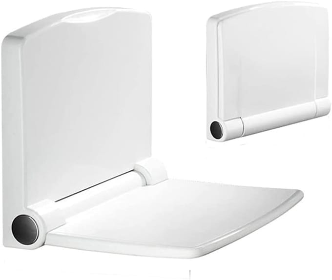Douchezitje - Wandmontage Stoel - Veilig Douchen - Opklapbaar Ontwerp - 37.6x32.4x32cm - Wit