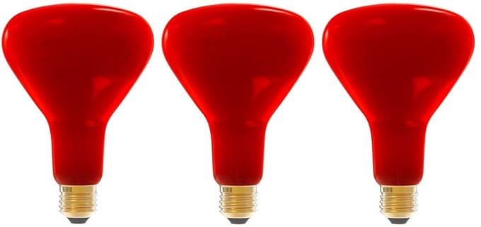 Technik Infrarood Warmtelamp R125 E27 - 150W - 1250lm 2700K - Rood Licht - 3 stuks