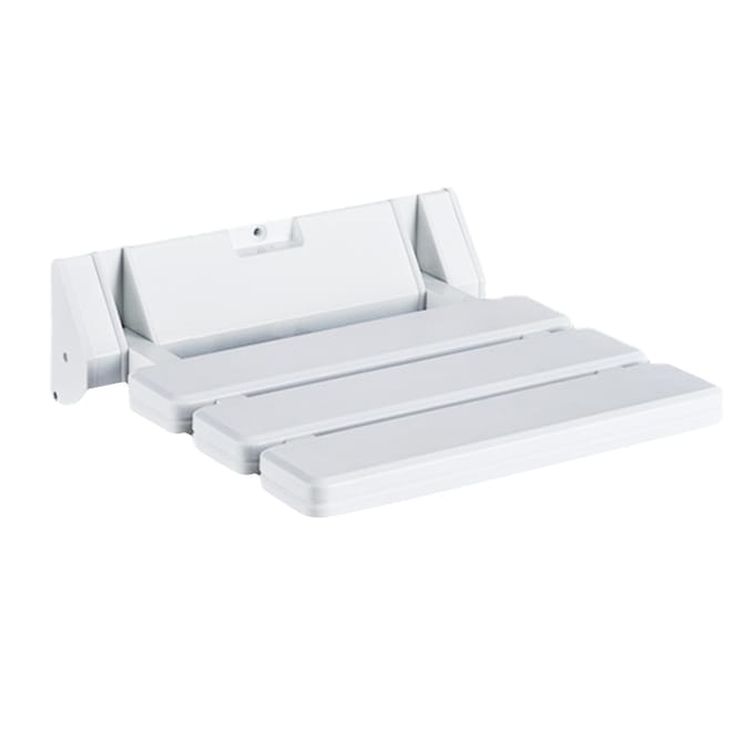 Aan de muur gemonteerde badkamer opvouwbare kruk 330 lbs draaggewicht Antislip opvouwbare douchestoel entree Type 1 wit