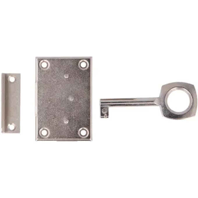 i-Fix opleg meubelslot | vernikkeld | 20 mm | met 1 sleutel | incl sluitplaat