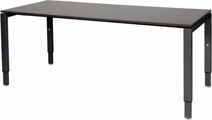 Verstelbaar Bureau - Domino 180x80 logan - zwart frame