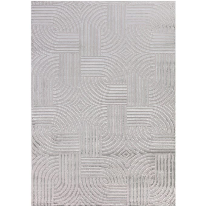 Tapijt - grijze vloerkleed 120 x 170 cm woonkamer - kinderkamer - hal