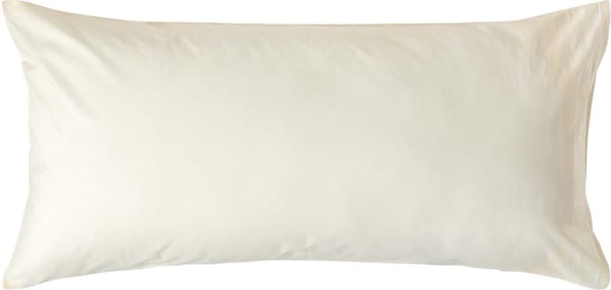 Homescapes Kussensloop 50x90 cm – Crème – 100% Egyptisch Perkal Katoen – 200 TC