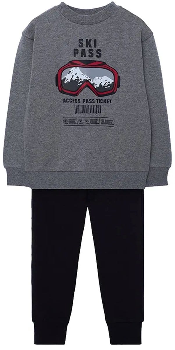 Boboli Fleece Trainingspak Grijs 5 Years Jongen
