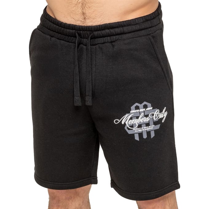 Enzo Milano Heren Bedrukte Fleece Korte Broek