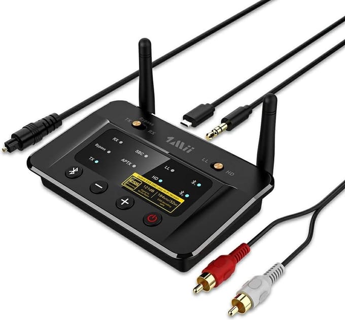 1mii B03 Pro AptX HD Bluetooth 5.0 Transmitter Receiver for TV