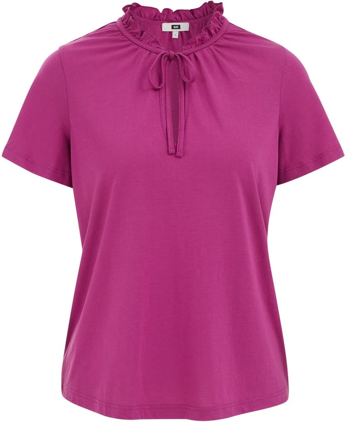 WE Fashion Dames T-shirt met ruches
