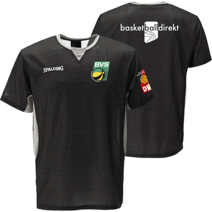 Spalding Offizielles Bvs Referee T-shirt Zwart