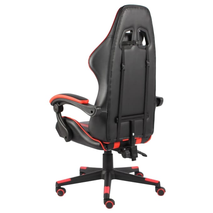 vidaXL - Racestoel - kunstleer - zwart - en - rood