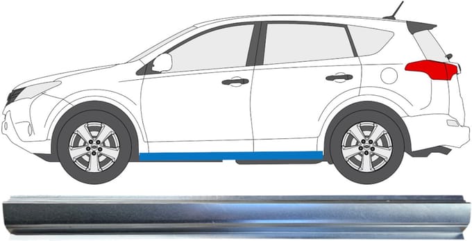 Reparatie dorpel voor Toyota Rav4 2013-2018 / Links