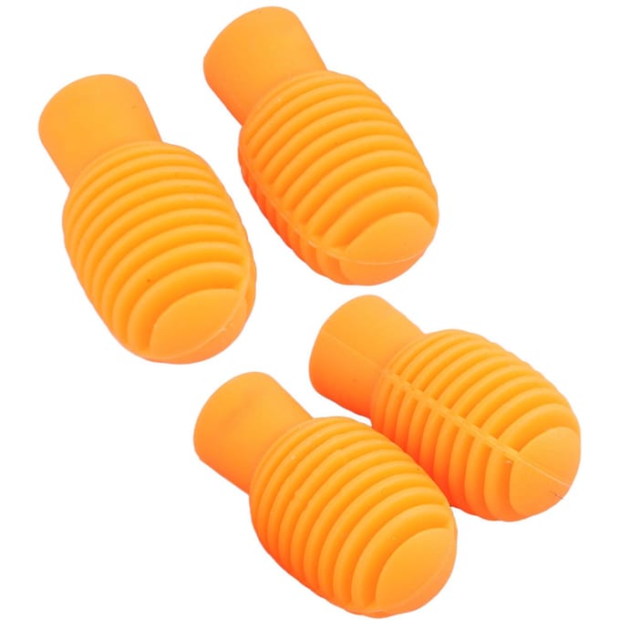 4 Stuks Drumstok Stille Tip Siliconen Drumstok Demper Mallet Stompe Tip Instrument Accessoire Oranje orange