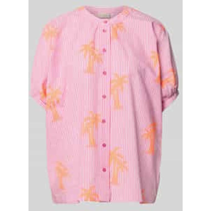 Blouse met ronde hals en knoopsluiting
