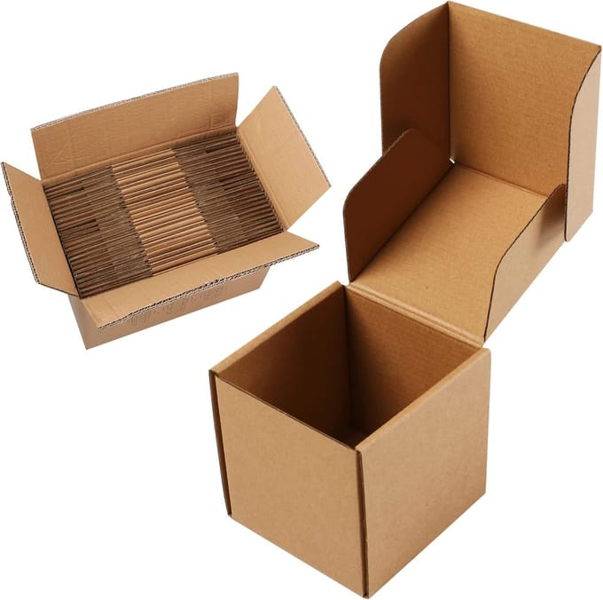 4x4x4 inch witte kartonnen golfkartonnen dozen 30 stuks - lichte en stevige verzenddozen voor breekbare items