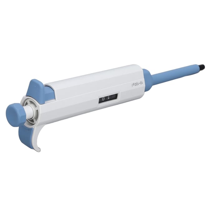 Eenkanaalspipet 10?100ul Instelbare Micropipet met Variabel Volume en Tip met Grote Capaciteit white