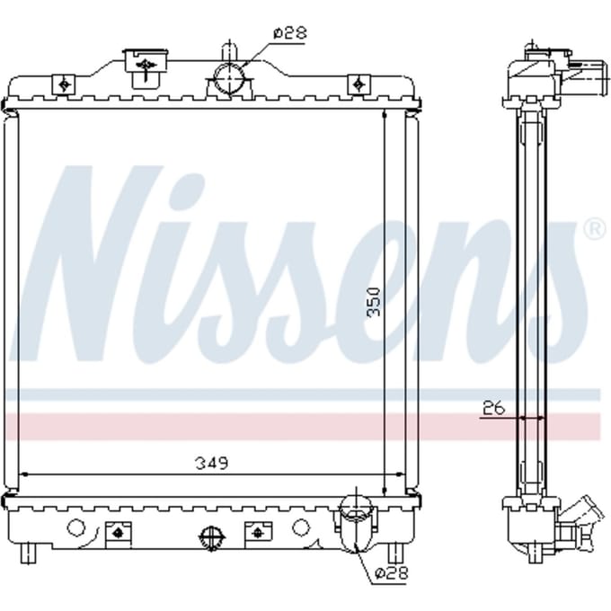 Radiator, motorkoeling NISSENS 63310A