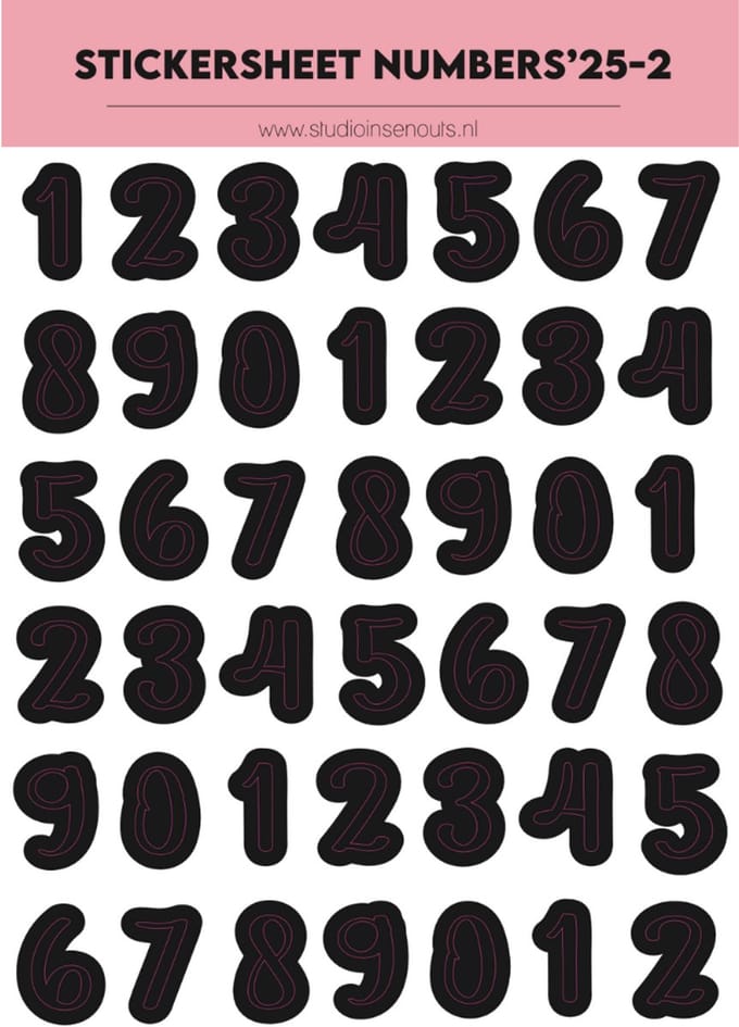 Stickervel Numbers-2 | Cijfers '25