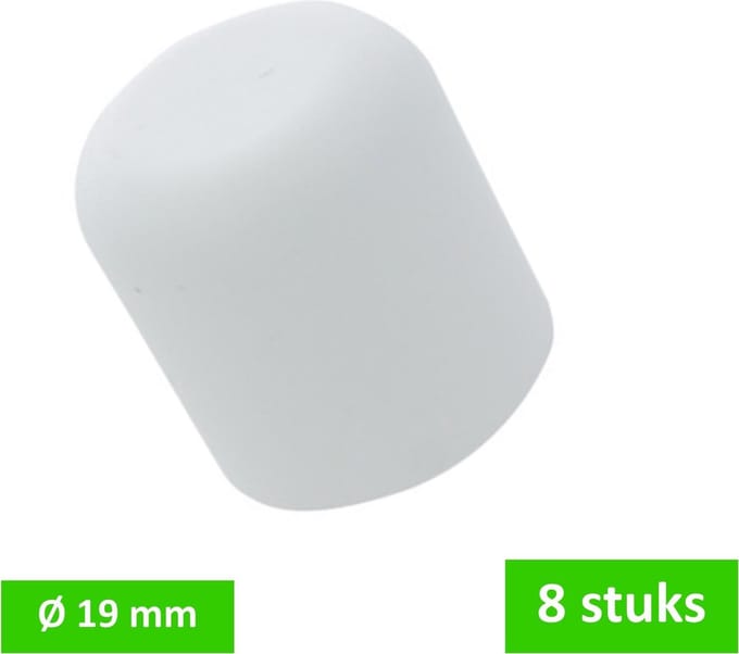 DELTAFIX peerdoppen Ø 19 mm | wit | 8 STUKS
