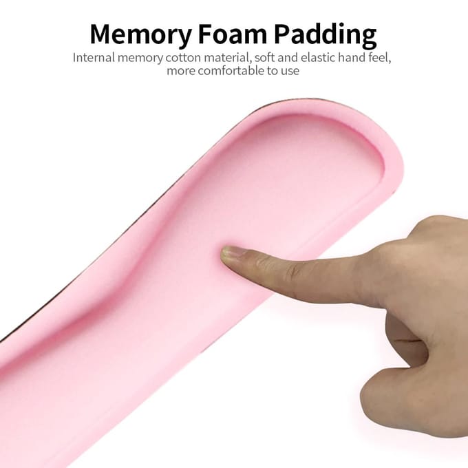 Memory Foam Toetsenbord Muis Pols Pad Set Kantoor Gaming Toetsenbord Muis Pols Pads met Lycra Stof roze
