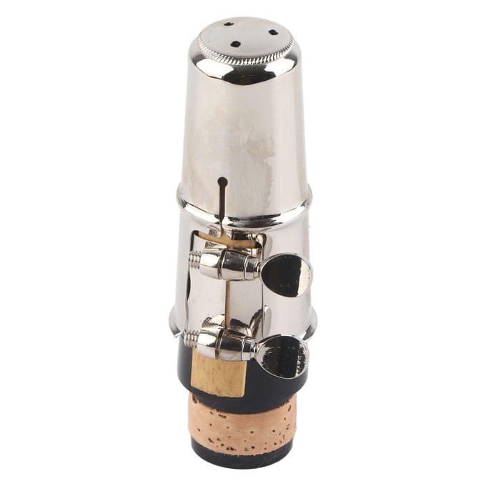 Klarinet Mondstuk Set met Ligatuur en Plastic Dop Draagbaar Zwart Klarinet Accessoire white