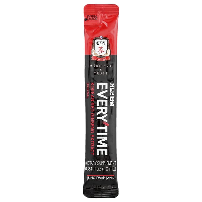 Extrait de Ginseng Rouge Coréen, Everytime, Original, Stick Liquide 30, 10 mL (0,34 once liquide) Chaque