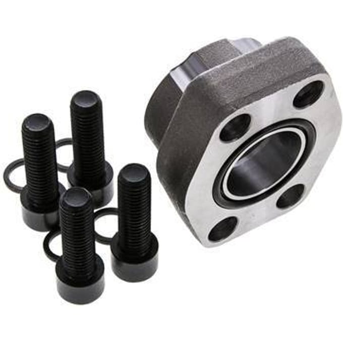1-1/4'' SAE Flens 3000 psi Blank staal met G1-1/4'' Binnendraad ISO 6162-1