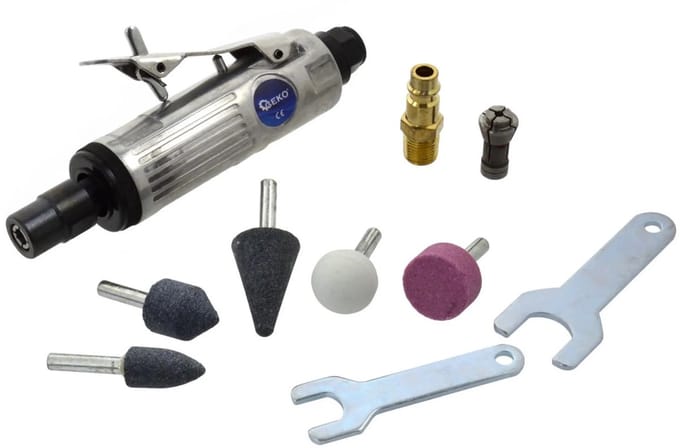 GEKO Luchtslijper set - 25000 rpm - Compact - Lichtgewicht - Inclusief accessoires