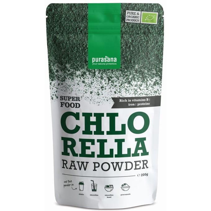 Purasana Chlorella raw powder 200 gram