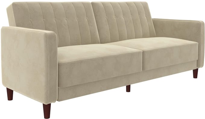 Slaapbank-PinTufted - 2-zits - Tan Fluweel