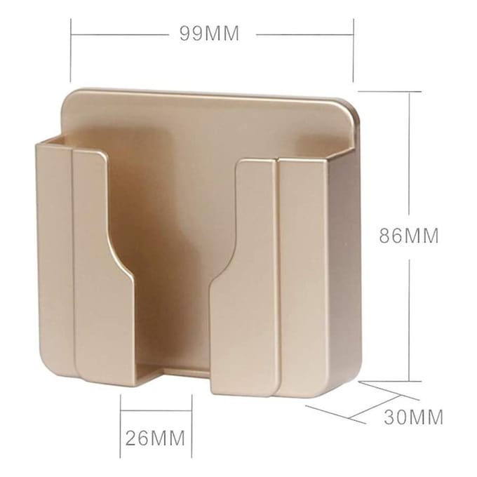 Wandgemonteerde Zelfklevende Praktische Mobiele Telefoon TV Afstandsbediening Houder Beugel Organizer brown