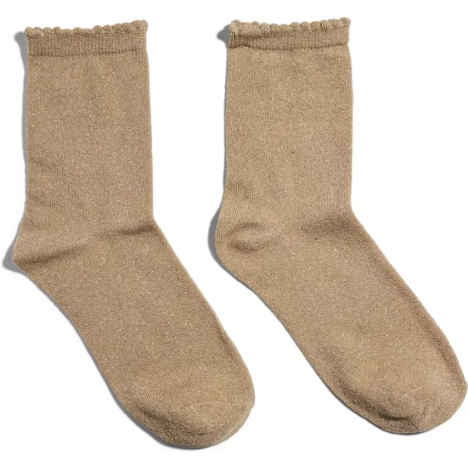 Pieces dames sokken 1-pack - Glitter -onezise - DS17078534 - beige