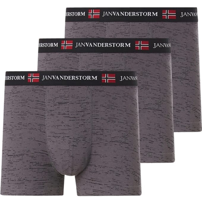 Jan Vanderstorm herren Set Van 3 Retroslips - 12 - donkergrijs - Plus Size