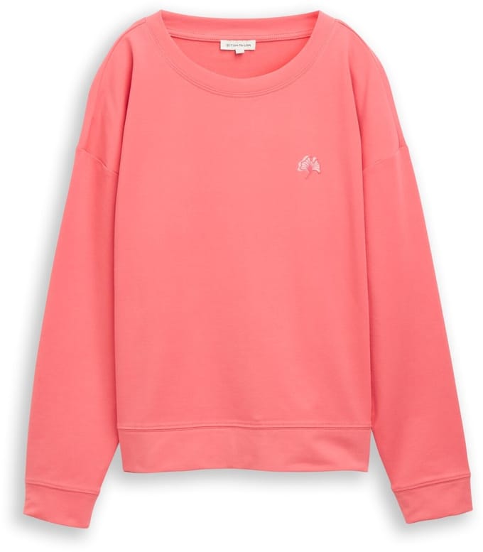 Tom Tailor - Sweatshirt met print op de rug - Maat S - soft coral pink