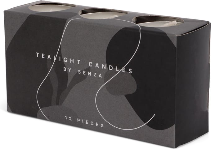 SENZA Set Van 12 Theelichtjes In Zwarte Box