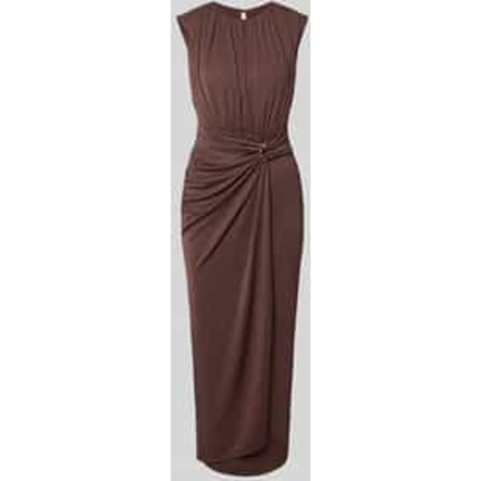 Slim Fit maxi-jurk met rimpels