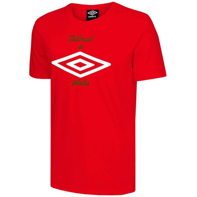 Umbro Tailored In Wales Heren Rood T-Shirt