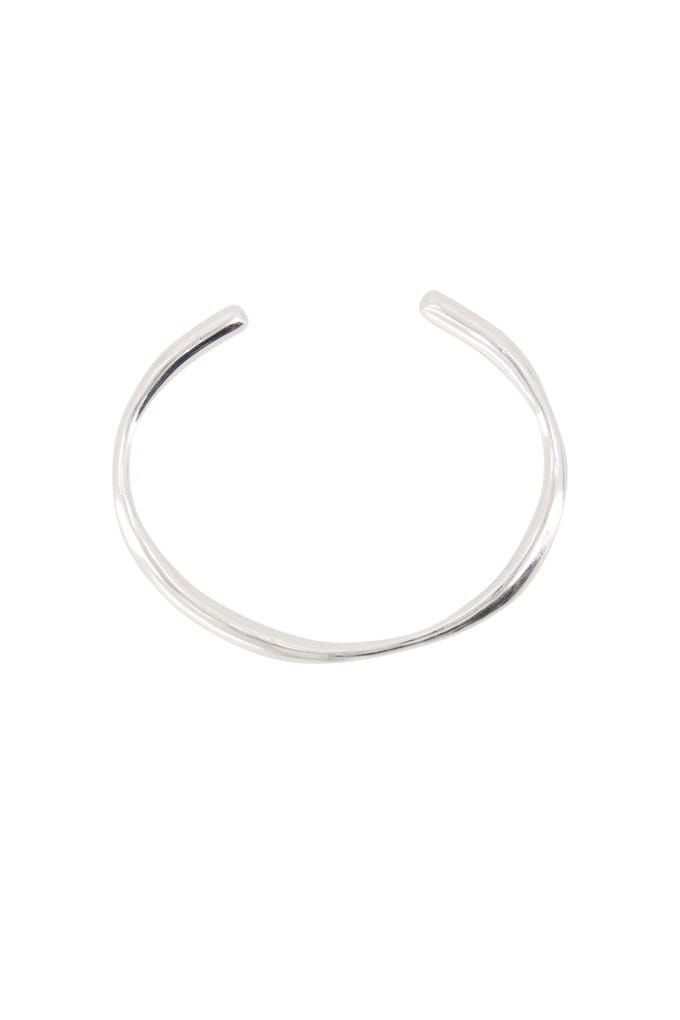 Zusss Armband Bangle Chunky Plated Brass Silver