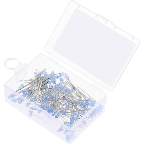 TRU COMPONENTS Bedrade LED Blue Rond 3 mm 2500 mcd 30 ° 20 mA 2.7 V, 3.4 V
