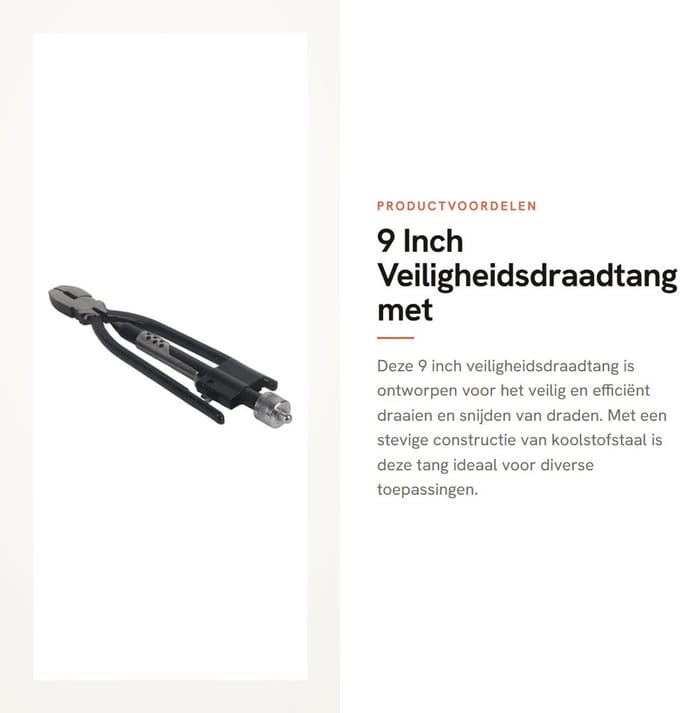 Dailygoods - 9 Inch Veiligheidsdraadtang met Draadvergrendeling