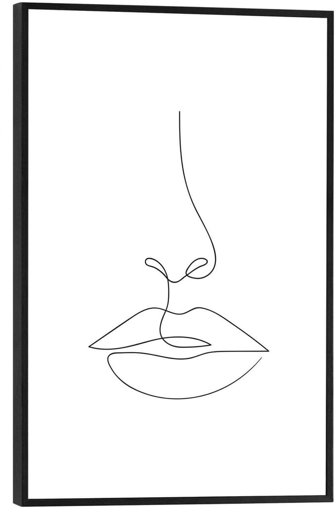 Schilderij Lippen - 30 x 20 - Hout - REINDERS