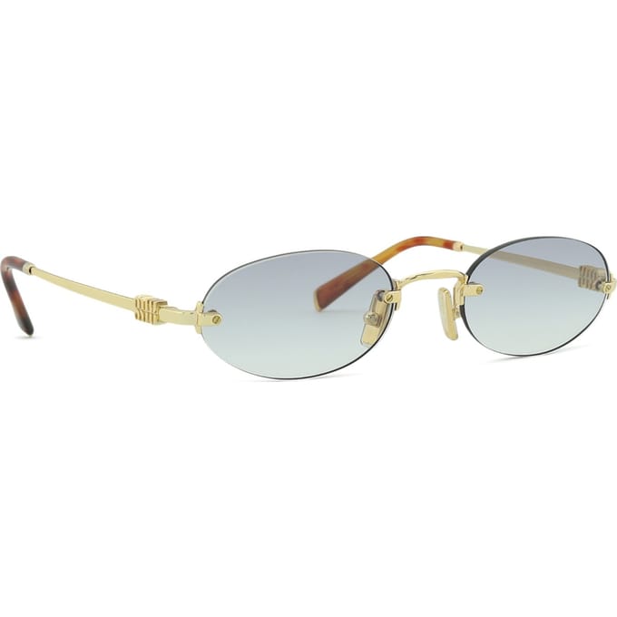 Miu Miu Zonnebril Paarse Verloop/Goud