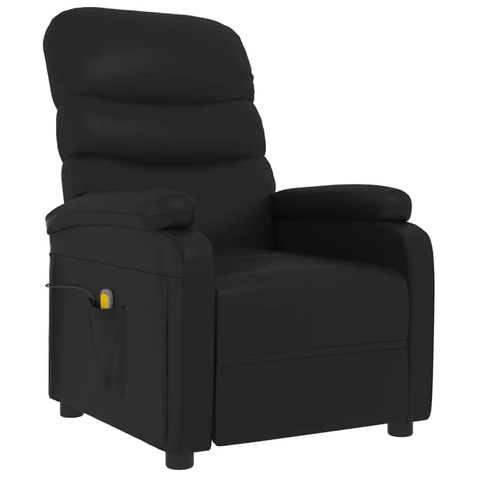 vidaXL - Massagestoel - kunstleer - zwart