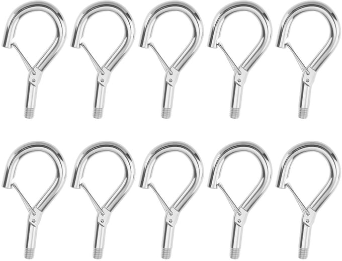 Dailygoody - M6 Schroef Haak - Opknoping Haak - Geschikt voor Koppeling Componenten - 10 Stuks - Zink Afwerking - Multi-functionaliteit - Handig voor