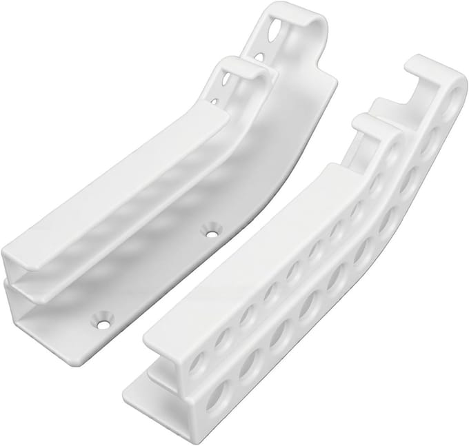 Batterijhouder Combo - Batterij Opslag - Batterijen Organiseren - Ruimtebesparend Ontwerp - 2 Stuks - Wit