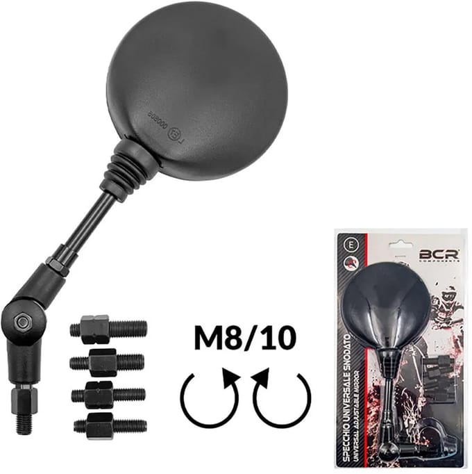 Bcr Universal Flexible M8/m10 Adapters Achteruitkijkspiegel Zilver